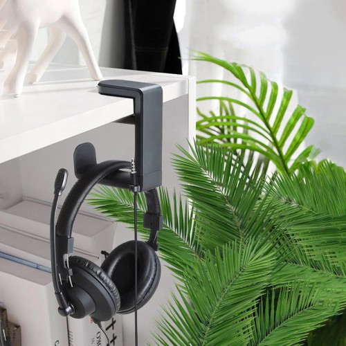 Powertech POWERTECH βάση ακουστικών γραφείου PT-1495, περιστρεφόμενη, μαύρη