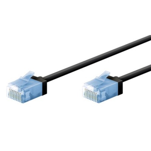 GOOBAY GOOBAY καλώδιο δικτύου 74239, CAT 6A U/UTP, ultra slim, copper, 500MHz, 5m, μαύρο
