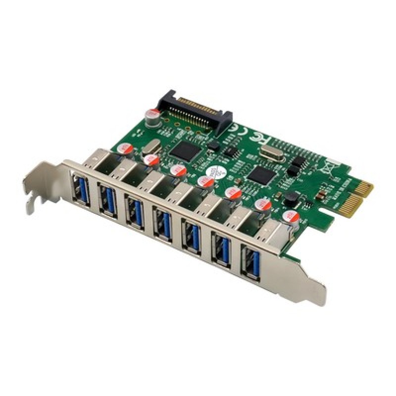 Powertech POWERTECH κάρτα επέκτασης PCIe σε 7x USB ST69, 5Gbps, VL805 & VL812