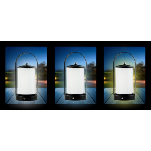Powertech POWERTECH LED επιτραπέζιο φωτιστικό HLL-0192 με λαβή, ρυθμιζόμενο, επαναφορτιζόμενο, μαύρο