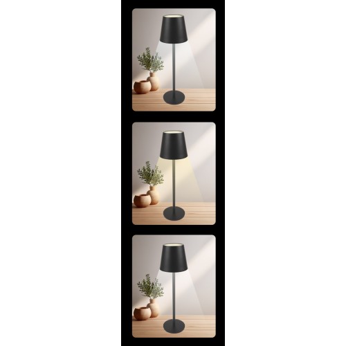 Powertech POWERTECH LED επιτραπέζιο φωτιστικό HLL-0194, ρυθμιζόμενο, επαναφορτιζόμενο, λευκό
