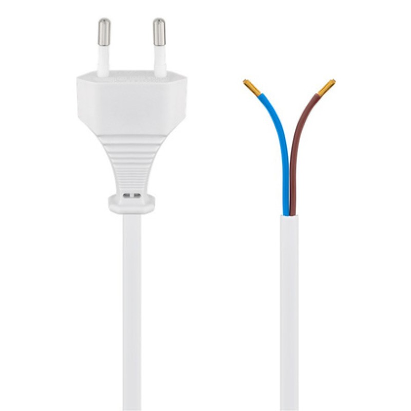 GOOBAY GOOBAY καλώδιο τροφοδοσίας 51345, 2x 0.75mm², 1.5m, λευκό