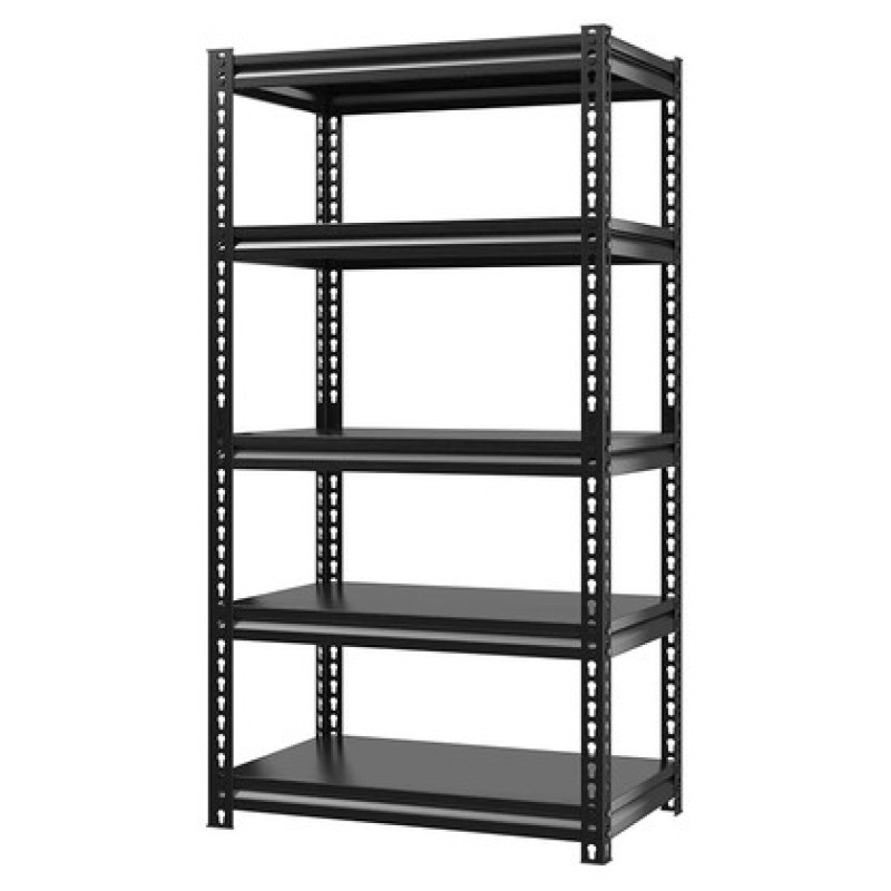 HOME USE HOME USE μεταλλική ραφιέρα HUH-0248 με 5 ράφια, 90x40x183cm, μαύρη