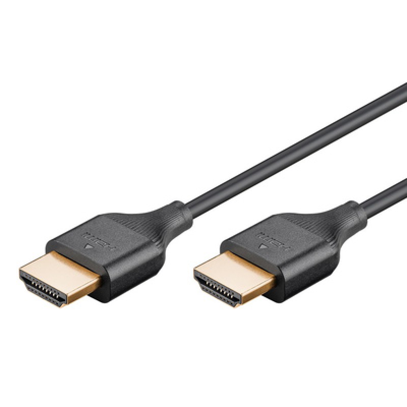 GOOBAY GOOBAY καλώδιο HDMI 75293 με Ethernet, slim, 4K/60Hz, 18 Gbps, 1m, μαύρο