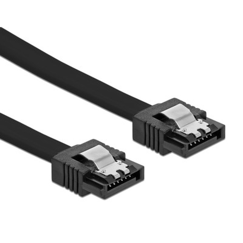 Powertech POWERTECH καλώδιο SATA III CAB-W050, 6 Gb/s, 0.50m, μαύρο