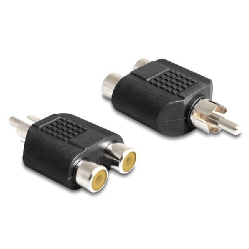Powertech POWERTECH αντάπτορας RCA αρσενικό σε 2x RCA θηλυκό CAB-R020, μαύρος