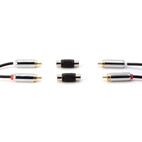 Powertech POWERTECH αντάπτορας RCA θηλυκό σε θηλυκό CAB-R021, μαύρος