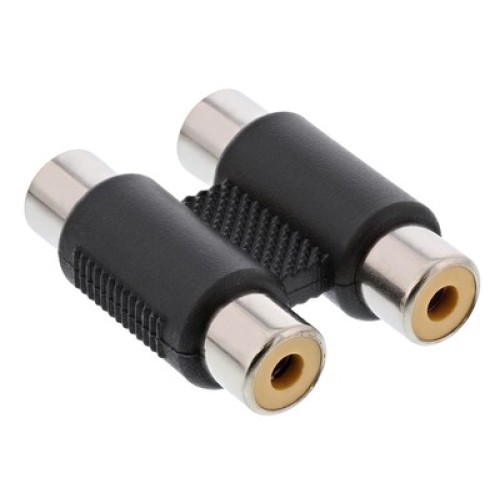 Powertech POWERTECH αντάπτορας 2x RCA θηλυκό σε θηλυκό CAB-R022, μαύρος