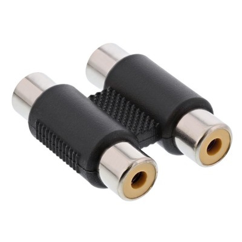 Powertech POWERTECH αντάπτορας 2x RCA θηλυκό σε θηλυκό CAB-R022, μαύρος