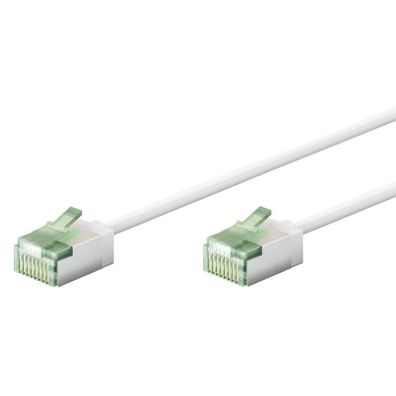 GOOBAY GOOBAY καλώδιο δικτύου 74357, CAT 8.1 U/FTP, ultra slim, copper, 2000MHz, 0.15m, λευκό