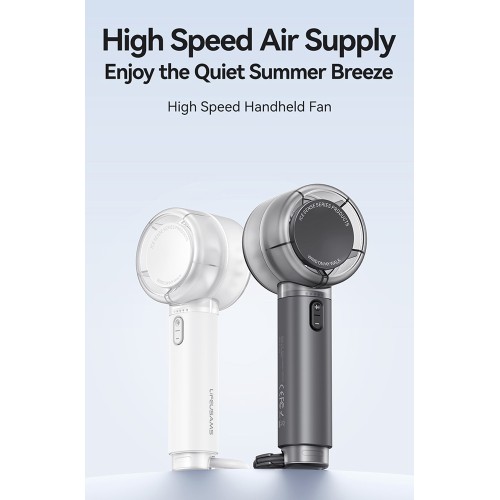 USAMS USAMS φορητός ανεμιστήρας LU01 με 5 ταχύτητες, 2000mAh, λευκός