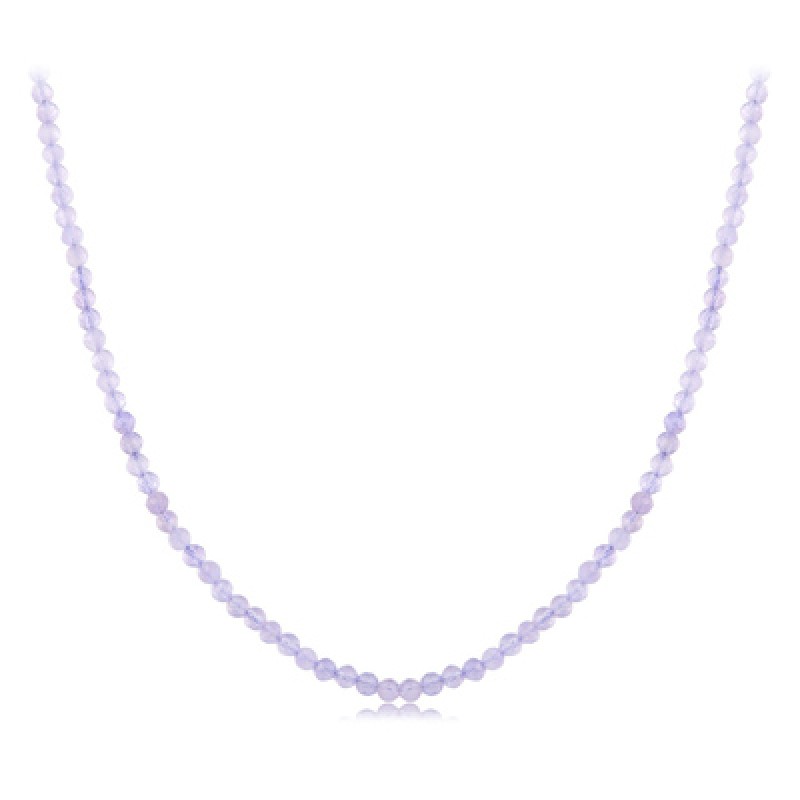 BAMOER BAMOER κολιέ BSN431 με κρύσταλλα, ασήμι 925, μωβ