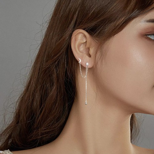 BAMOER BAMOER σκουλαρίκια καρφωτά BSE431 με κυβική ζιρκόνια, ασήμι 925, ασήμι