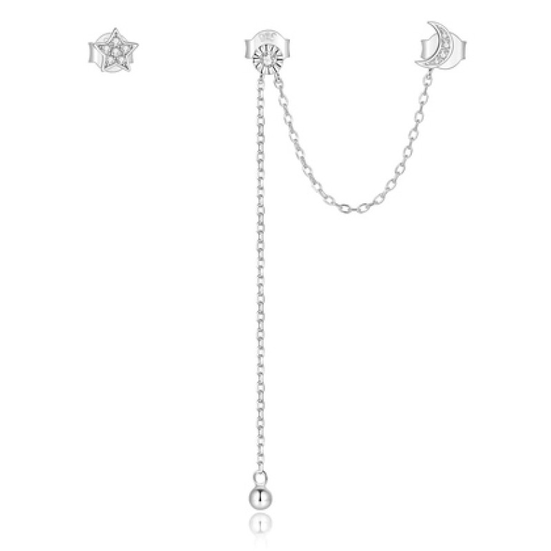 BAMOER BAMOER σκουλαρίκια καρφωτά BSE431 με κυβική ζιρκόνια, ασήμι 925, ασήμι