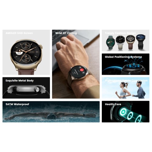 MIBRO MIBRO smartwatch Lite 3 Pro με 2x λουράκια, heart rate, 1.32