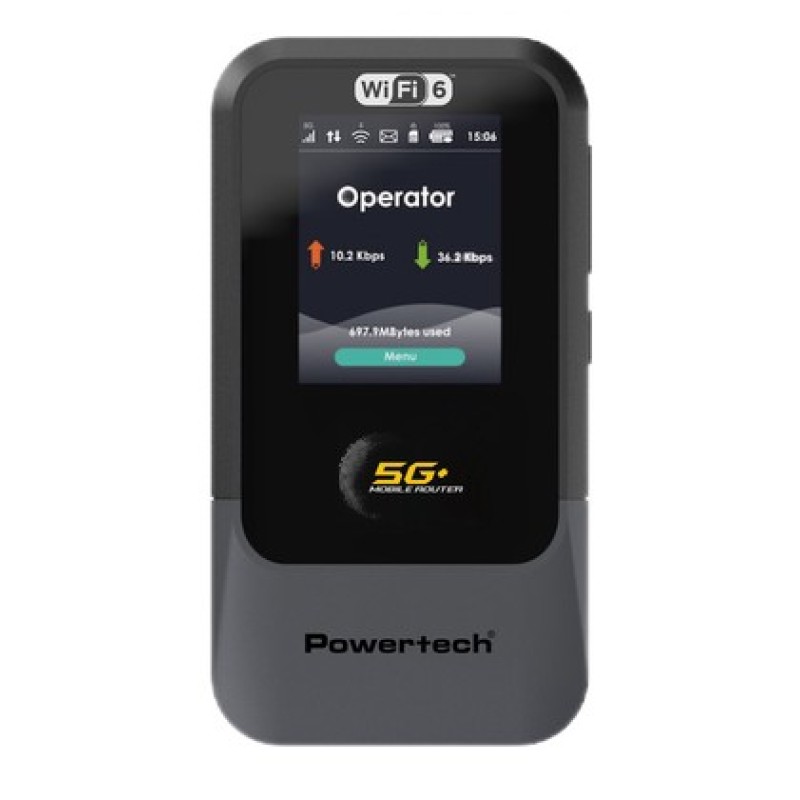 Powertech POWERTECH 5G mobile router PT-1512, WiFi 6, AX900 dual band, 4000mAh