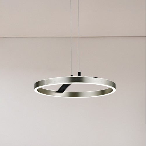 Powertech POWERTECH LED φωτιστικό οροφής HLL-0202, 29W, 4000K, Φ38x120cm, ασημί/μαύρο