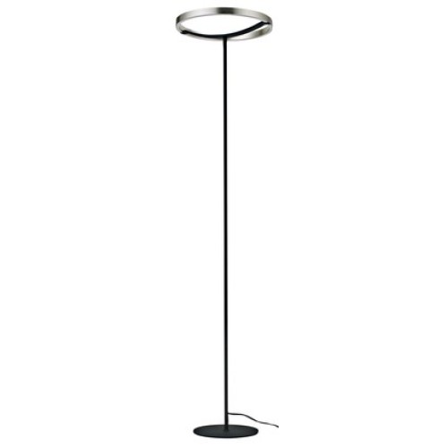 Powertech POWERTECH LED φωτιστικό δαπέδου HLL-0204, 42W, 4000K, Φ38x157cm, ασημί/μαύρο