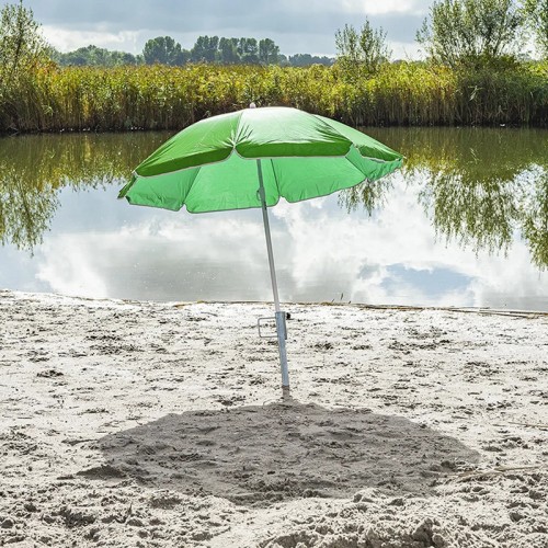 PROPLUS PROPLUS βάση ομπρέλας παραλίας 360816 για κοντάρι διαμέτρου 31-35mm, μεταλλική, ασημί