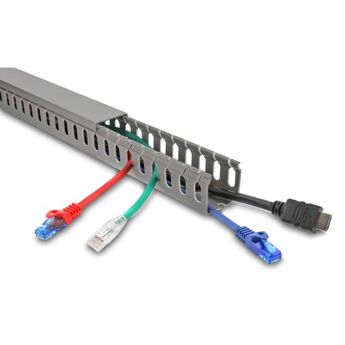 DELOCK DELOCK cable management 22029, πλαστικό, 40x40mm, 1m, γκρι