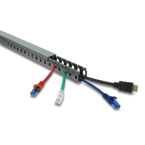 DELOCK DELOCK cable management 22028, πλαστικό, 30x30mm, 1m, γκρι