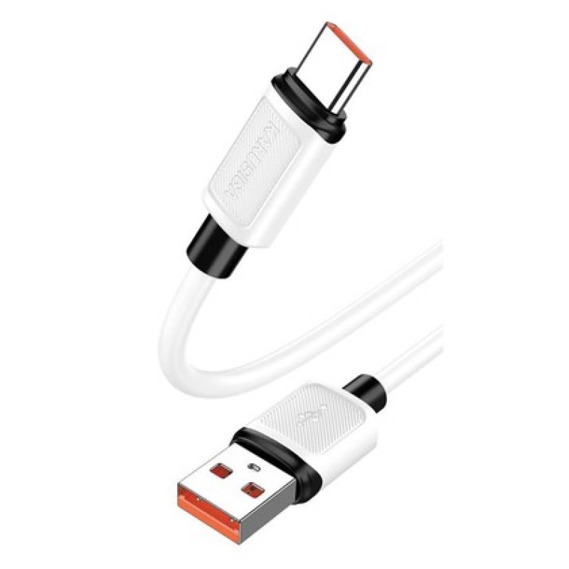 KAKUSIGA KAKUSIGA καλώδιο USB-C σε USB KSC-998, σιλικόνης, 5A, 480Mbps, 1m, λευκό
