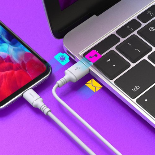 KAKUSIGA KAKUSIGA καλώδιο Lightning σε USB KSC-421, 2.8A, 480Mbps, 2m, λευκό