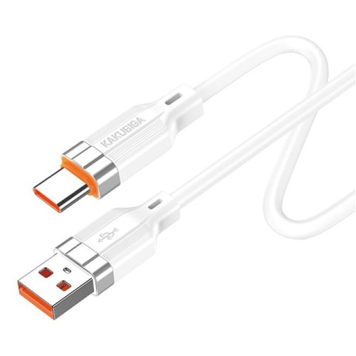 KAKUSIGA KAKUSIGA καλώδιο USB-C σε USB KSC-995, σιλικόνης, 5A, 480Mbps, 1m, λευκό