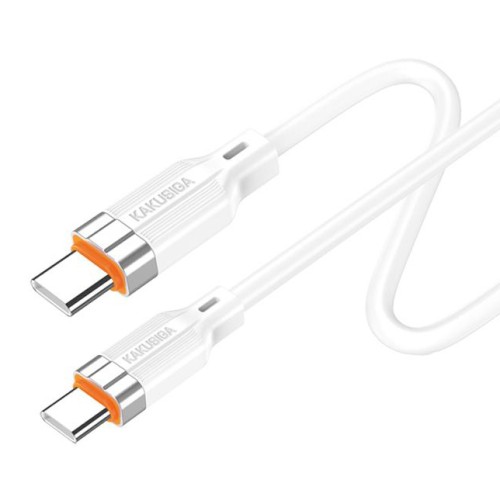 KAKUSIGA KAKUSIGA καλώδιο USB-C σε USB-C KSC-995, σιλικόνης, 100W, 480Mbps, 1m, λευκό