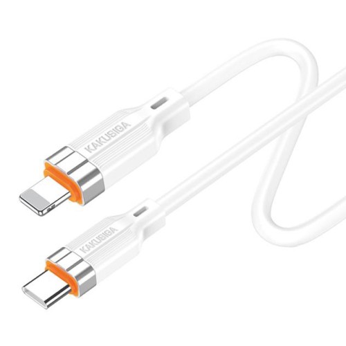KAKUSIGA KAKUSIGA καλώδιο Lightning σε USB-C KSC-995, σιλικόνης, 30W, 480Mbps, 1m, λευκό