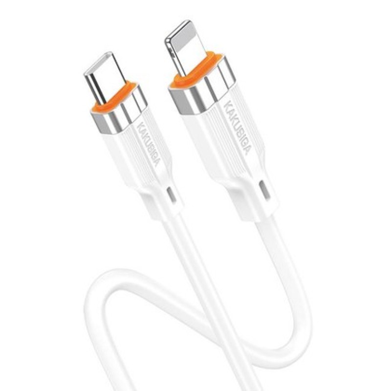 KAKUSIGA KAKUSIGA καλώδιο Lightning σε USB-C KSC-995, σιλικόνης, 30W, 480Mbps, 1m, λευκό