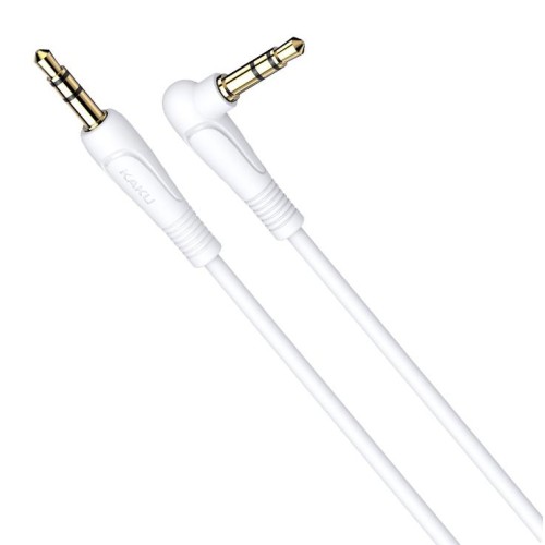 KAKUSIGA KAKUSIGA καλώδιο ήχου 3.5mm KSC-521, AUX, 90°, HiFi 1m, λευκό