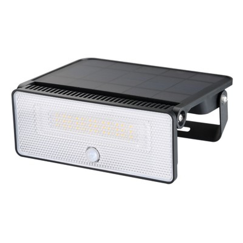 Powertech POWERTECH LED ηλιακό φωτιστικό PT-1518 με αισθητήρα κίνησης, 12W, 3600mAh, μαύρο
