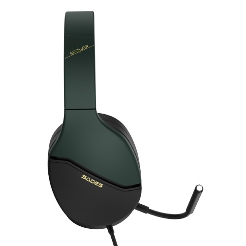 SADES SADES gaming headset SPOWER, 3.5mm σύνδεση, 40mm, multi-platform, μαύρο/πράσινο