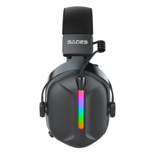 SADES SADES gaming headset Defender, ασύρματα & ενσύρματα, 50mm, 1050mAh, RGB, multi-platform, μαύρο