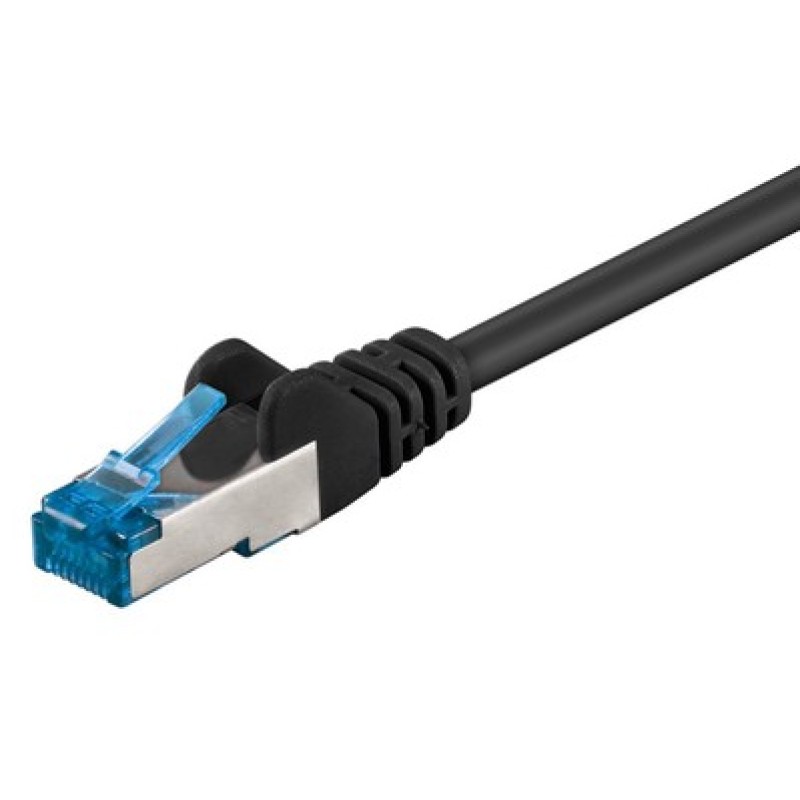 GOOBAY GOOBAY καλώδιο δικτύου 93685, CAT 6A S/FTP, 500MHz, Copper, 1m, μαύρο