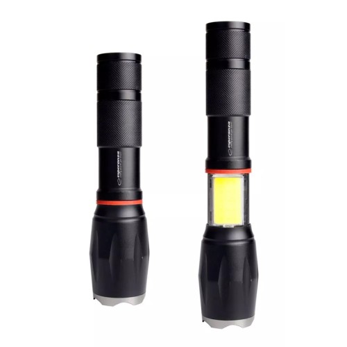 Esperanza ESPERANZA φορητός φακός LED EOT070, 250lm, IPX3, zoom, με μαγνήτη, μαύρος