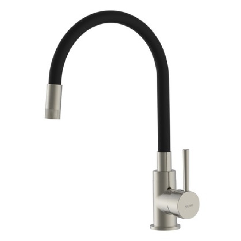 Bruno Μπαταρία Πάγκου Κουζίνας Αναμεικτική BRN-0263 Μαύρη/Ασημί