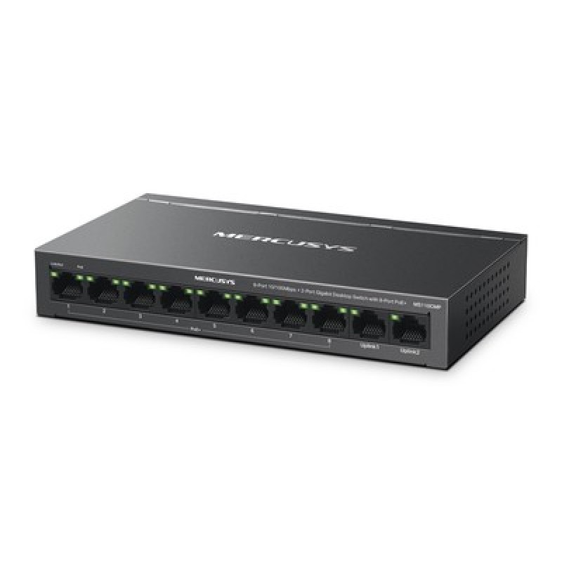MERCUSYS MERCUSYS Desktop Switch MS110CMP, 8x 10/100Mbps PoE+, 2x Gigabit, Ver. 1.0