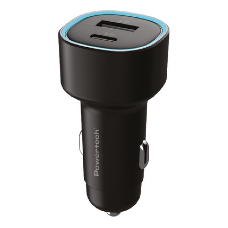 Powertech POWERTECH φορτιστής αυτοκινήτου PT-1539, USB & USB-C, 85W, μαύρος