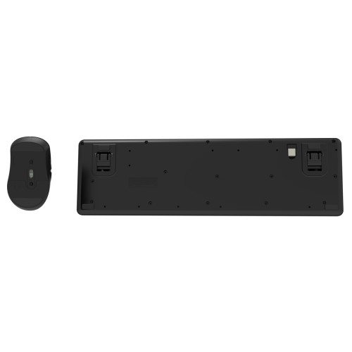 Powertech POWERTECH set ασύρματο ποντίκι & πληκτρολόγιο PT-1540, 2.4GHz & Bluetooth, αθόρυβο, μαύρο