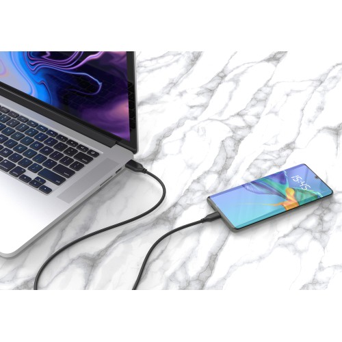 CABLETIME CABLETIME καλώδιο micro USB σε USB CT-C165-05G, 2.4A, 480Mbps, 0.25m, μαύρο