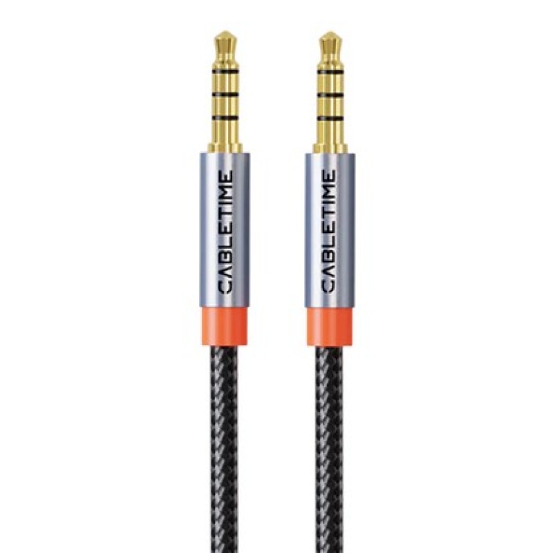 CABLETIME CABLETIME καλώδιο ήχου 3.5mm CT-AM35M, gold plated, 1.5m, μαύρο
