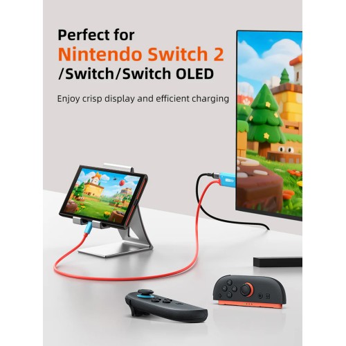 CABLETIME CABLETIME καλώδιο USB-C σε HDMI CT-CMHD4P, 4K/60Hz, PD100W, 2m, κόκκινο