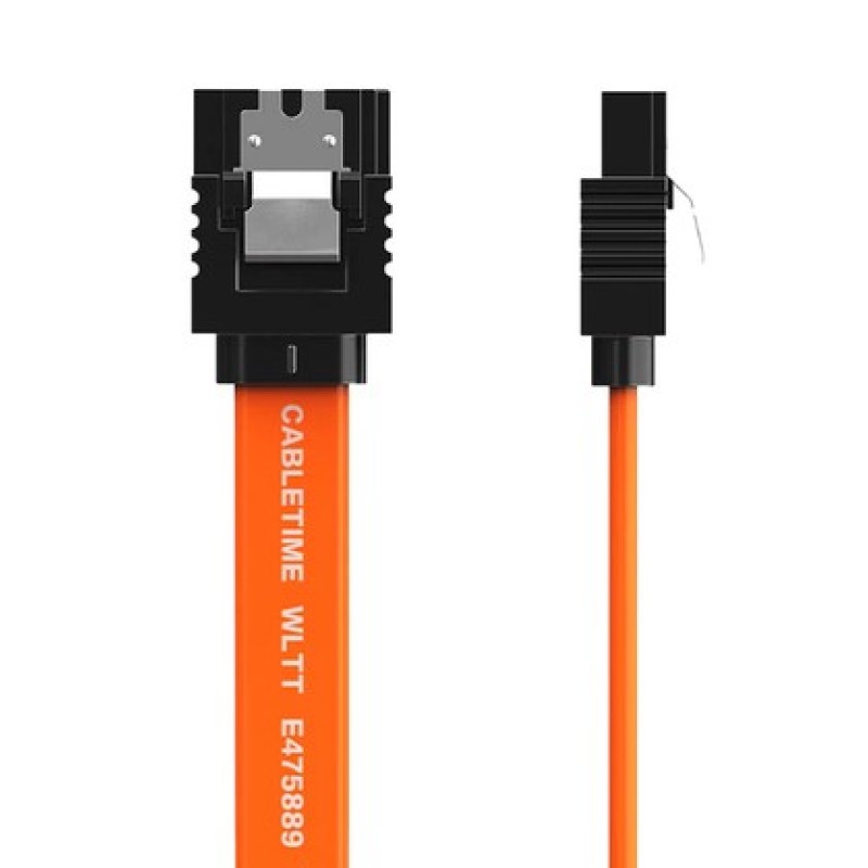CABLETIME CABLETIME καλώδιο SATA III CT-SATA3, 6Gbps, 0.50m, πορτοκαλί