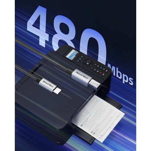 CABLETIME CABLETIME καλώδιο USB-C σε USB Type B CT-CMBM1, 480Mbps, 1m, μαύρο