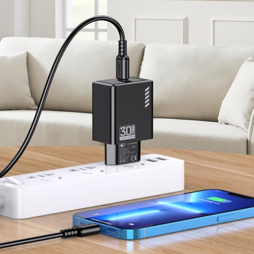 KAKUSIGA KAKUSIGA φορτιστής τοίχου KSC-1241, USB-C, 30W, μαύρος
