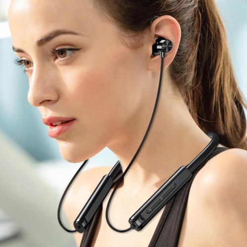 KAKUSIGA KAKUSIGA earphones KSC-1878 με μαγνήτη, Bluetooth, 10mm, 200mAh, μαύρα