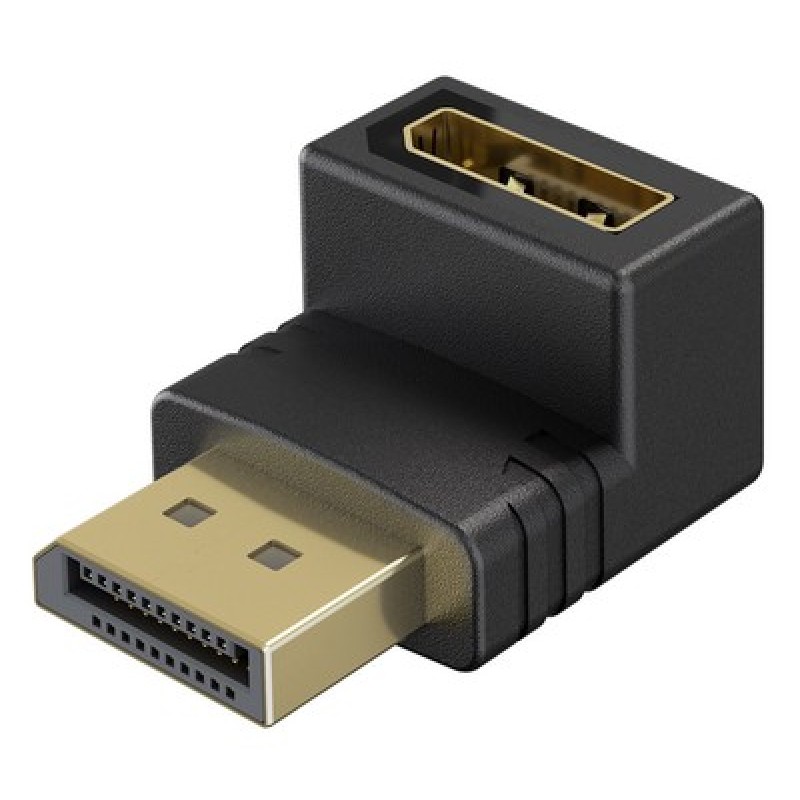 GOOBAY GOOBAY αντάπτορας DisplayPort 77130, 8K/144Hz, γωνιακός, μαύρος