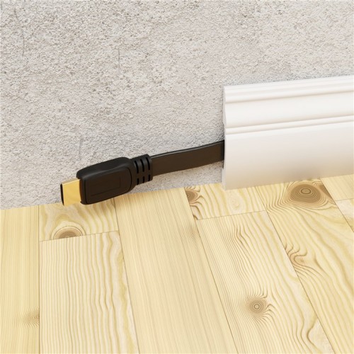 GOOBAY GOOBAY καλώδιο HDMI 77133 με Ethernet, flat, 8K/60Hz, 48 Gbps, 1m, μαύρο